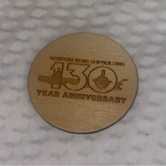 2016 Washington Christening Ceremony SSN-787 Wood Coin NN Shipbuilding 130 Anniv - Picture 2 of 2